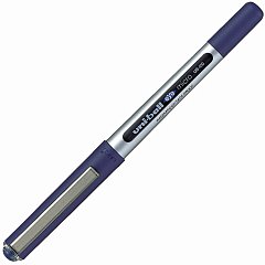 Ручка-роллер Uni-Ball Eye, СИНЯЯ, корпус черный, узел 0,5мм, линия 0,3мм, UB-150 BLUE фото