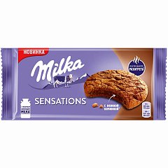 Печенье MILKA (Милка) "Sensations" с какао и шоколадной начинкой, 156 г, ш/к 86052, 101786 фото