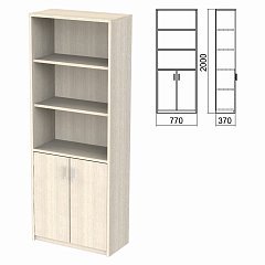 Шкаф полузакрытый "Арго", 770х370х2000 мм, 2 двери, 4 полки, ясень шимо фото