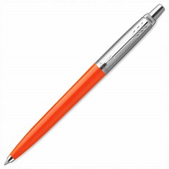 Ручка шариковая PARKER "Jotter Orig Orange", корпус оранжевый, детали хром, блистер, синяя, 2076054 фото