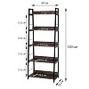 Стеллаж на металлокаркасе BRABIX "LOFT SH-003", 600х350х1500 мм, 5 полок, цвет морёный дуб, 641234