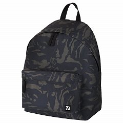 Рюкзак BRAUBERG, универсальный, сити-формат, черный, "Камуфляж", 20 литров, 41х32х14 см, 225367 фото
