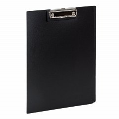 Папка-планшет STAFF, А4 (310х230 мм), с прижимом и крышкой, пластик, черная, 0,5 мм, 229221 фото