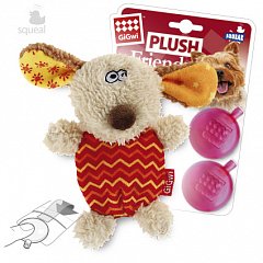 Игрушка для собак Собачка со сменными пищалками 13см, серия PLUSH FRIENDZ фото