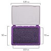 Штемпельная подушка BRAUBERG, 120х90 мм (рабочая поверхность 110х70 мм), фиолетовая краска, 236868
