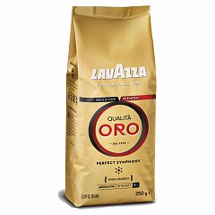 Кофе в зернах LAVAZZA "Qualita Oro", арабика 100%, 250 г, 2051 фото