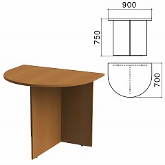 Стол приставной к столу для переговоров (640111) "Монолит", 900х700х750 мм, орех гварнери, ПМ19.3 фото
