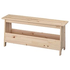 Скамья деревянная, сосна, BRABIX "Scandi Wood SC-003", 1000х250х450 мм, 641889, 006.02.35 фото