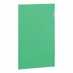 Папка-уголок BRAUBERG, зеленая, 0,10 мм, 223965 фото
