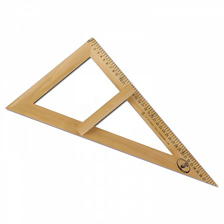 Треугольник для классной доски (треугольник классный), деревянный, 60х30х40 см, прямоугольный, С364 фото