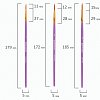 Кисти синтетика BRAUBERG, НАБОР 10шт, фиолетовые, (Кругл.2,3,4,5,8; Пл.2,5,8; Лайнеры, 201029