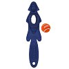 Игрушка для собак JOYSER Slimmy Большая шкура лисы из резины c мячом-пищалкой M/L синяя, 45 см