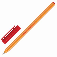 Ручка шариковая масляная PENSAN "Officepen 1010", КРАСНАЯ, корпус оранжевый, узел 1 мм, линия письма 0,8 мм, 1010/60 фото