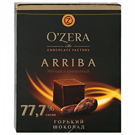Шоколад порционный O'ZERA "Arriba", горький (какао 77,7%), 90 г, ш/к 17067, 684 фото