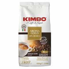 Кофе в зернах KIMBO "Aroma Gold Arabica" (Кимбо "Арома Голд Арабика"), натуральный, 1000 г, вакуумная упаковка фото