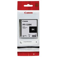 Картридж струйный CANON (PFI-120BK) для imagePROGRAF TM-200/205/300/305, черный, 130 мл, оригинальный, 2885C001 фото