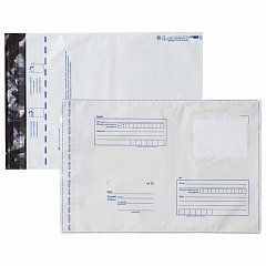 Конверт-пакеты ПОЛИЭТИЛЕН В4 (250х353 мм) до 300 листов, отрывная лента, "Куда-Кому", КОМПЛЕКТ 50 шт., BRAUBERG, 112196 фото