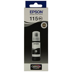 Чернила EPSON 115 (C13T07C14A) для СНПЧ L8160/L8180, черные пигментные, объем 70 мл, ОРИГИНАЛЬНЫЕ фото