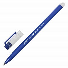 Ручка стираемая гелевая STAFF "Manager" EGP-656, СИНЯЯ, прорезиненный корпус, линия письма 0,35 мм, 143656 фото