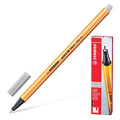 Ручка капиллярная (линер) STABILO "Point 88", СВЕТЛО-СЕРАЯ, корпус оранжевый, линия письма 0,4 мм, 88/94 фото