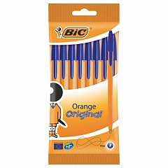 Ручки шариковые BIC "Orange Fine", НАБОР 8 шт., СИНИЕ, линия письма 0,32 мм, пакет, 919228 фото
