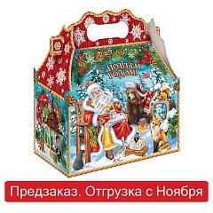 Подарок новогодний "Ларец Лучший Праздник", НАБОР конфет 1000 г, картонная коробка, WELDAY фото