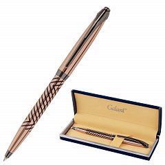 Ручка подарочная шариковая GALANT "DECORO", корпус розовое золото, детали оружейный металл, узел 0,7 мм, синяя, 143510 фото