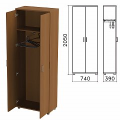 Шкаф для одежды "Монолит", 740х390х2050 мм, цвет орех гварнери, ШМ49.3 фото