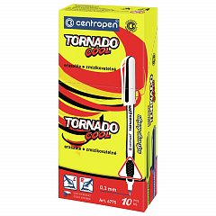 Ручка-роллер СИНЯЯ CENTROPEN "Tornado Cool", корпус ассорти, узел 0,5 мм, линия письма 0,3 мм, 4775, 3 4775 1001 фото