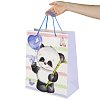 Пакет подарочный 26,5x12,7x33см ЗОЛОТАЯ СКАЗКА "Lovely Panda", глиттер, белый с голубым, 608241