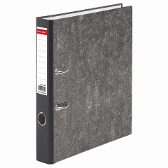 Папка-регистратор BRAUBERG, фактура стандарт, с мраморным покрытием, 50 мм, черный корешок, 220982 фото