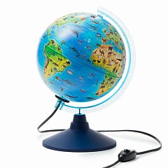 Глобус интерактивный + очки VR зоогеографический Globen, 25см, с подсветкой, INT12500306 фото