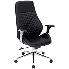 Кресло офисное Chairman CH 790, хром, эргономичное, экокожа, черное, 7145936 фото