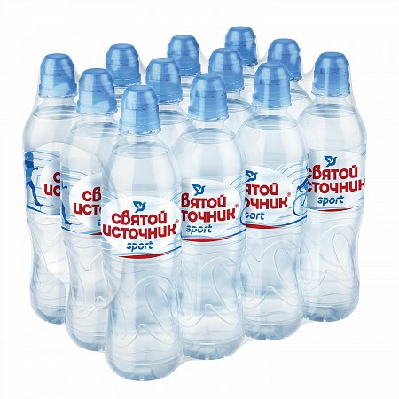 Вода негазированная питьевая СВЯТОЙ ИСТОЧНИК "Спорт", 0,5 л, пластиковая бутылка, 12031256 фото