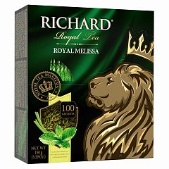 Чай RICHARD "Royal Melissa", зеленый, 100 сашетов по 1,5 г, 101427 фото