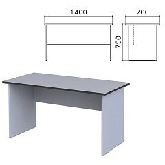 Стол письменный "Монолит", 1400х700х750 мм, цвет серый, СМ2.11 фото