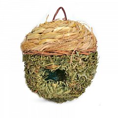 Домик NATURAL для птиц из луговых трав "Жёлудь", d110*120/155мм, Triol фото