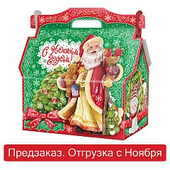 Подарок новогодний "Новогодний Ларец", НАБОР конфет 1000 г, картонная коробка, 323069/МГН027 фото