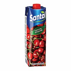 Напиток сокосодержащий SANTAL (Сантал) Red, красная вишня, 1 л, тетра-пак, 547754 фото
