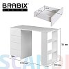 Стол письменный/компьютерный BRABIX "Scandi CD-016", 1100х500х750 мм, 4 ящика, белый, 641891, ЦБ013707-1
