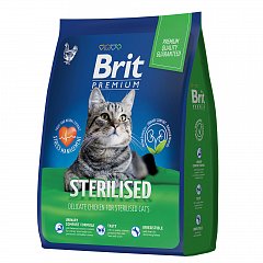 Brit Premium сухой корм для взрослых стерилизованных кошек с курицей 0,4 кг фото