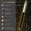 Ручка шариковая PARKER "Jotter Plastic CT", корпус черный, ежедневник А5 черный, белый срез, пакет, 880895