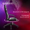 Кресло компьютерное BRABIX "Alpha GM-018", ткань/экокожа, черное/белое, 532640, GM-018_532640