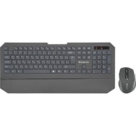 Набор беспроводной DEFENDER Berkeley C-925, клавиатура, мышь 5 кнопок + 1 колесо-кнопка, черный, 45925 фото