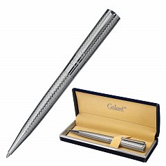 Ручка подарочная шариковая GALANT "ETUDE", корпус серебристый, детали хром, узел 0,7 мм, синяя, 143506 фото