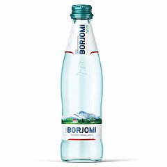 Вода ГАЗИРОВАННАЯ минеральная BORJOMI (БОРЖОМИ), 0,5 л, стеклянная бутылка фото