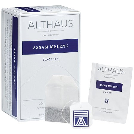 Чай ALTHAUS "Assam Meleng", ГЕРМАНИЯ, черный, 20 пакетиков по 1,75г, ш/к 40932, TALTHB-DP0015 фото