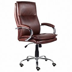Кресло офисное BRABIX PREMIUM "Cuba EX-542", экокожа, коричневое, 532550 фото
