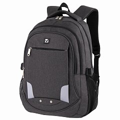 Рюкзак BRAUBERG универсальный, 3 отделения, темно-серый, 46х31х18 см, 270759 фото