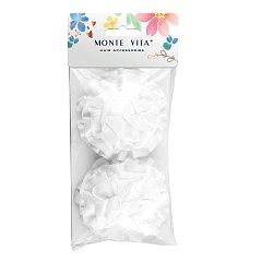 Заколка для волос НАБОР 2 шт, аллигатор, бантик, белый MONTE VITA 457122 фото
